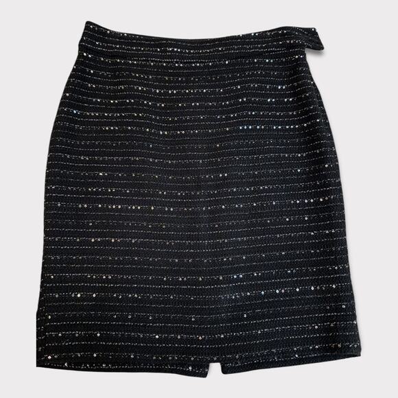 The Limited Black Shimmer Stripe Pencil Skirt - Size 0 - Picture 1 of 9
